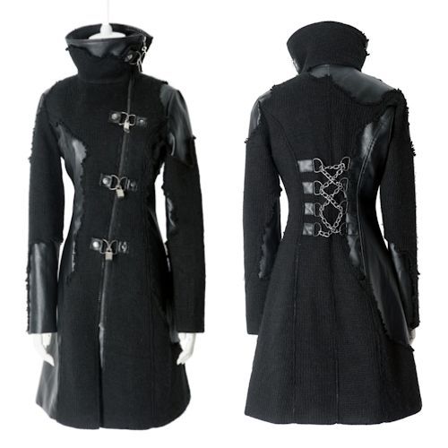 Trenchcoats för män och kvinnor alternativ svart cyberpunk goth långa jackor kappor män kvinnor kläder YMSCKOX