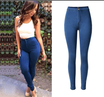 BLUE LADIES JEANS don11 2016 senaste dam jeans toppar design dam jeans byxor jeans skinny style MEZFOFT