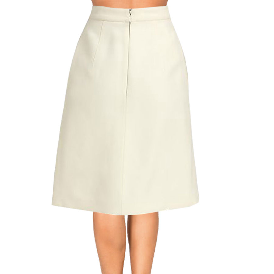 A-Line Skirts krämig inverterad veckad a-line kjol DWDFCRU