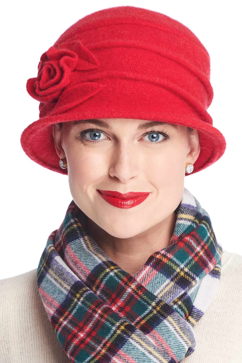 Hattar för kvinnor ull whitney rose cloche hatt |  vinter ullhattar för kvinnor ZMHVAOA