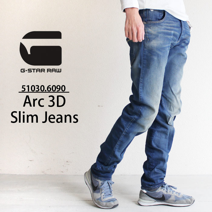 G-Star Arc Jeans g-star raw ジースターロウ arc 3d slim jeans arc slim jeans medelåldrad medium ray didoh SWXZIOE