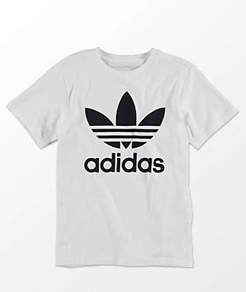 T-shirts för pojkar adidas pojkar trefoil vit t-shirt DDUAHIZ