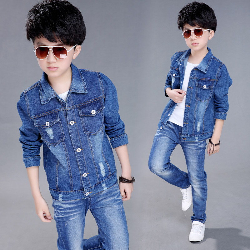 Barnjackor för pojkar aliexpress.com : köp hösten 2018 pojkar jeans jacka barnkläder barn jeansjackor kappor casual UVYKXSB