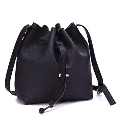 Bucket Bags amazon.com: hinkväskor med dragsko 2 stycken set, artmis kvinnor små korsväskor PU läder(svart): kläder SLXAHIP