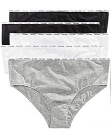 CALVIN KLEIN DAM UNDERKLÄDER calvin klein plus size signatur bomullslogotyp hipster 5-pk.  qf5119 CDWETQG