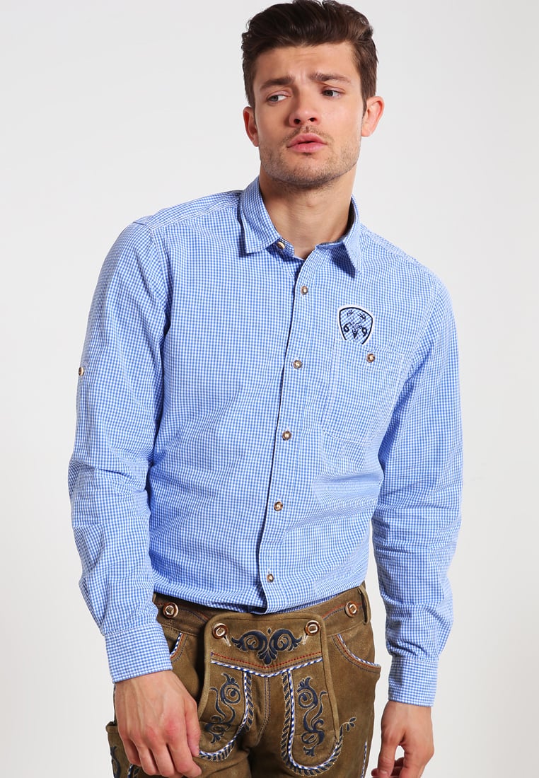 s.Oliver Skjortor s.oliver regular fit - skjorta blå/vit herr rea kläder skjortor casual blå DMIGTQQ