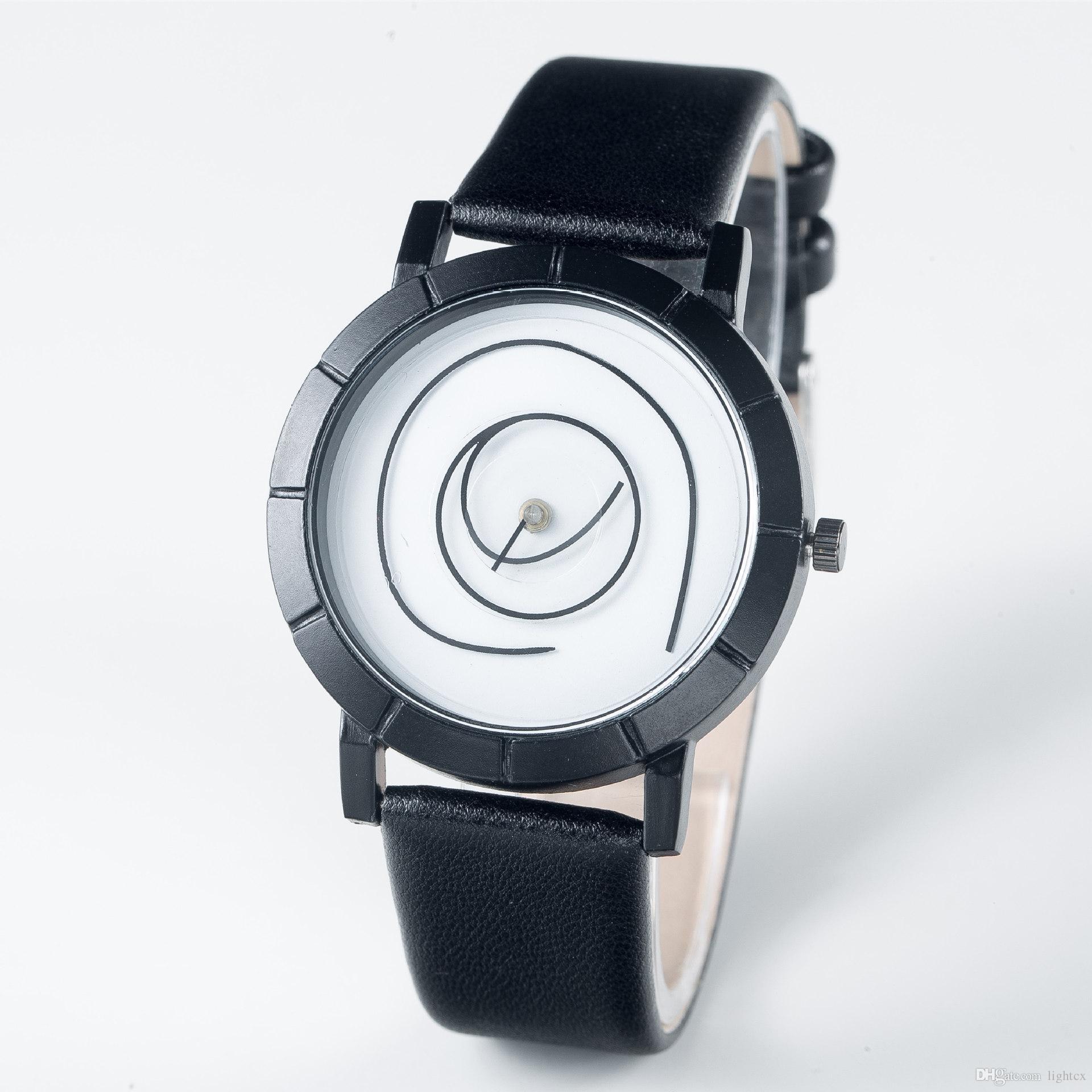 Nya presentarmbandsur för män Enmex Neutral Coil Hands Design Armbandsur Creative Dial Andas fritt Armband Enkelt mode Quartz Watches Online Armbandsur ...