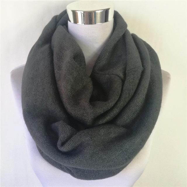 Nytt mode unisex för kvinnor Vintercirkelsjalar Cashmere Infinity-scarf för damer Snood-sjalar Omslag Loop kvinnor