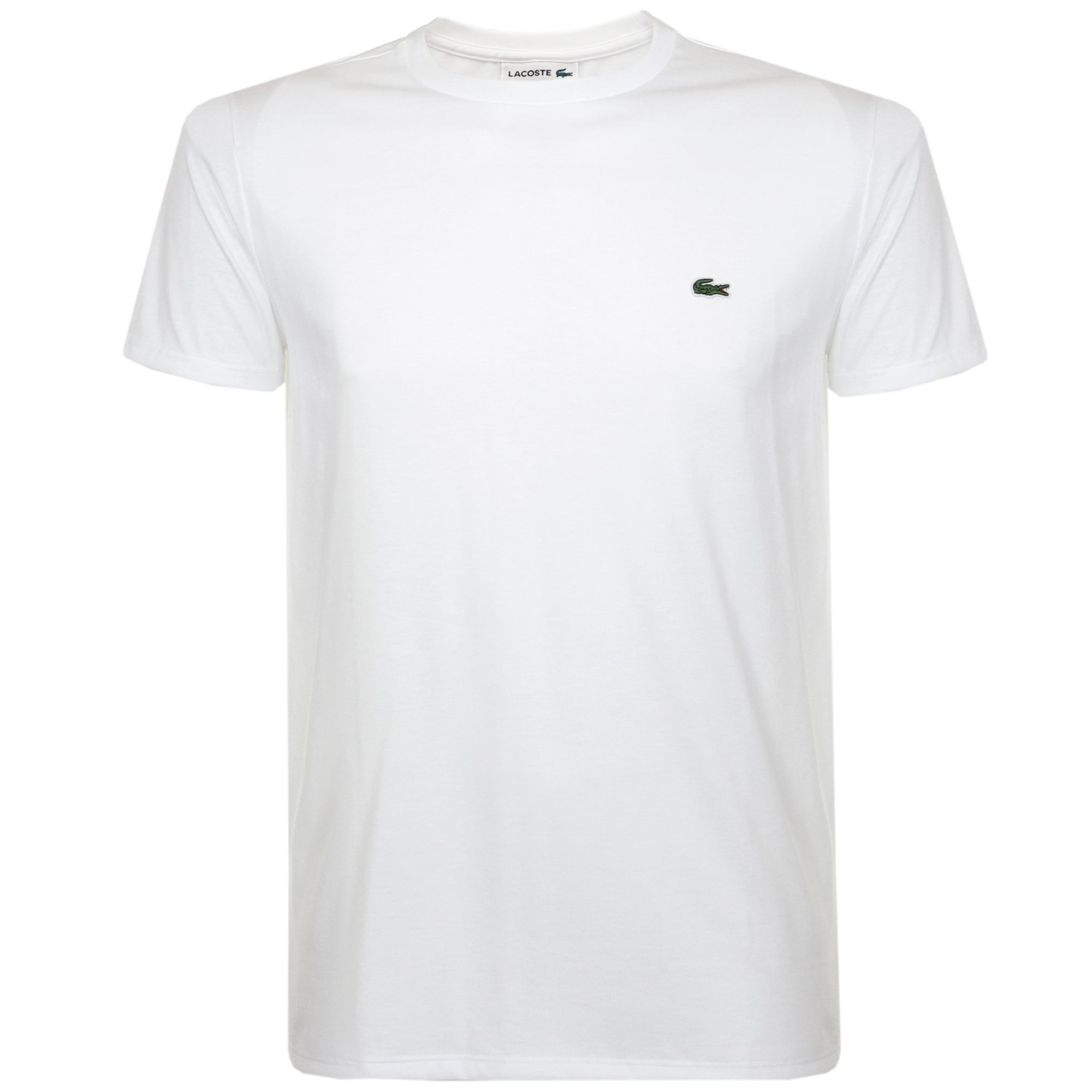 LACOSTE T-SHIRTS lacoste pima bomull vit t-shirt th670900001 HCFPBFT