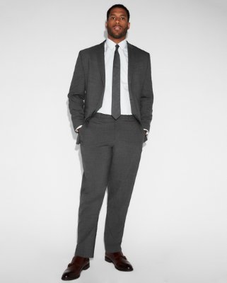 Monterade kostymer expressvy · slimmad kolgrå rutig kostymbyxa i ullblandning LPNIHJO