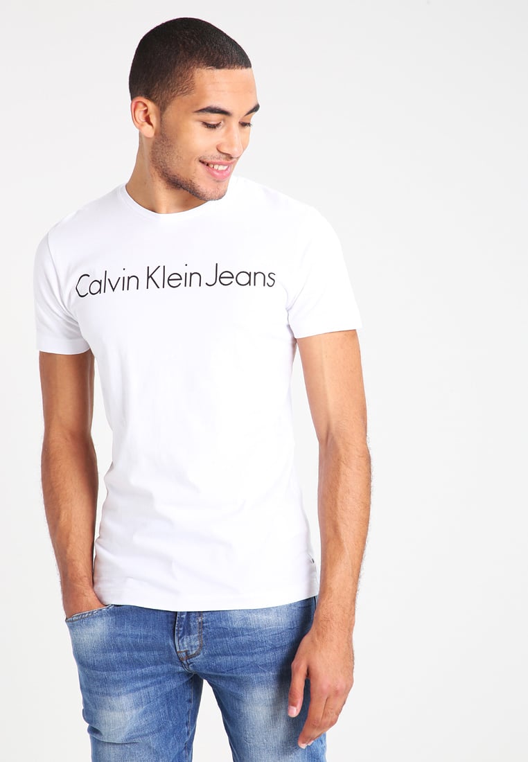 CALVIN KLEIN JEANS T-SHIRTS calvin klein jeans treasure - tryck t-shirt vit herrkläder t-shirts,calvin klein sweatshirt QPBUGLY