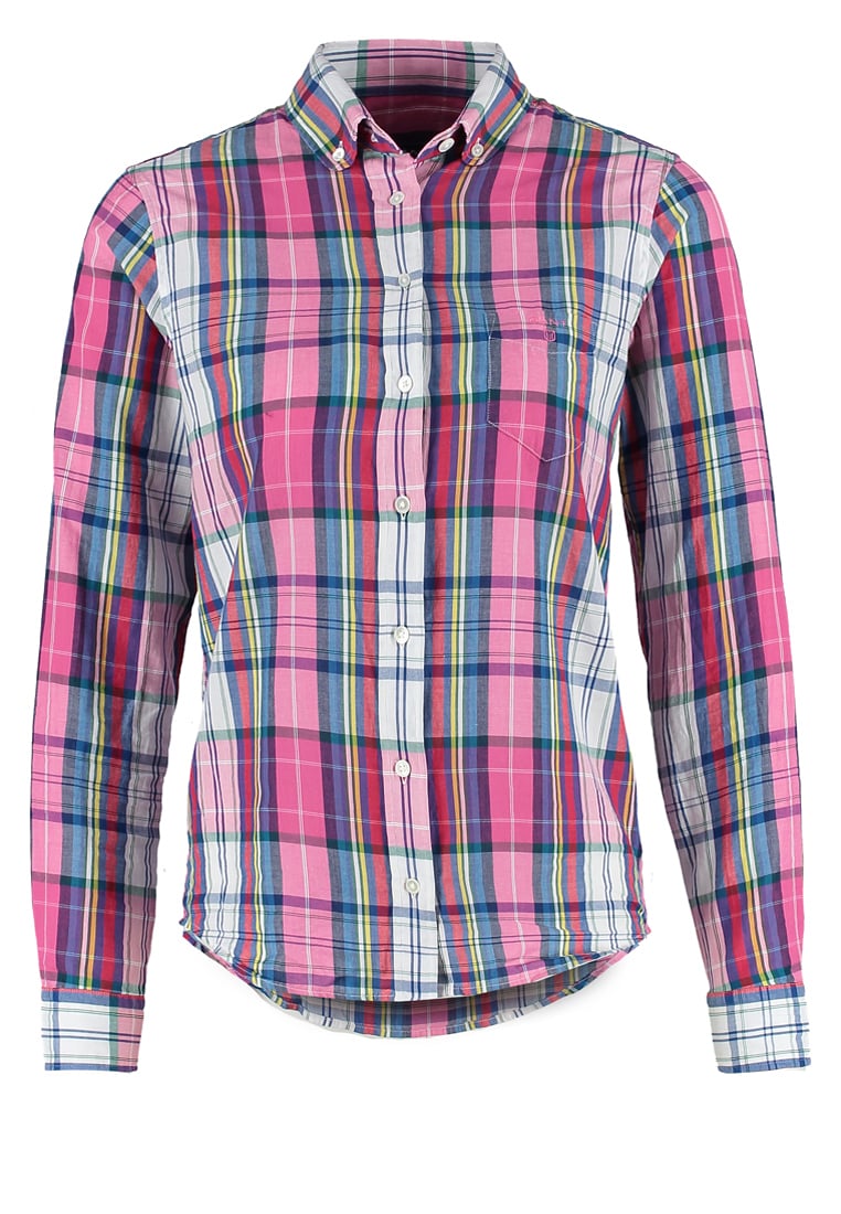 GANT blusar dam blusar u0026 tunikor gant madras - skjorta - rich pink,gant skor dam, gant SIWJYQX