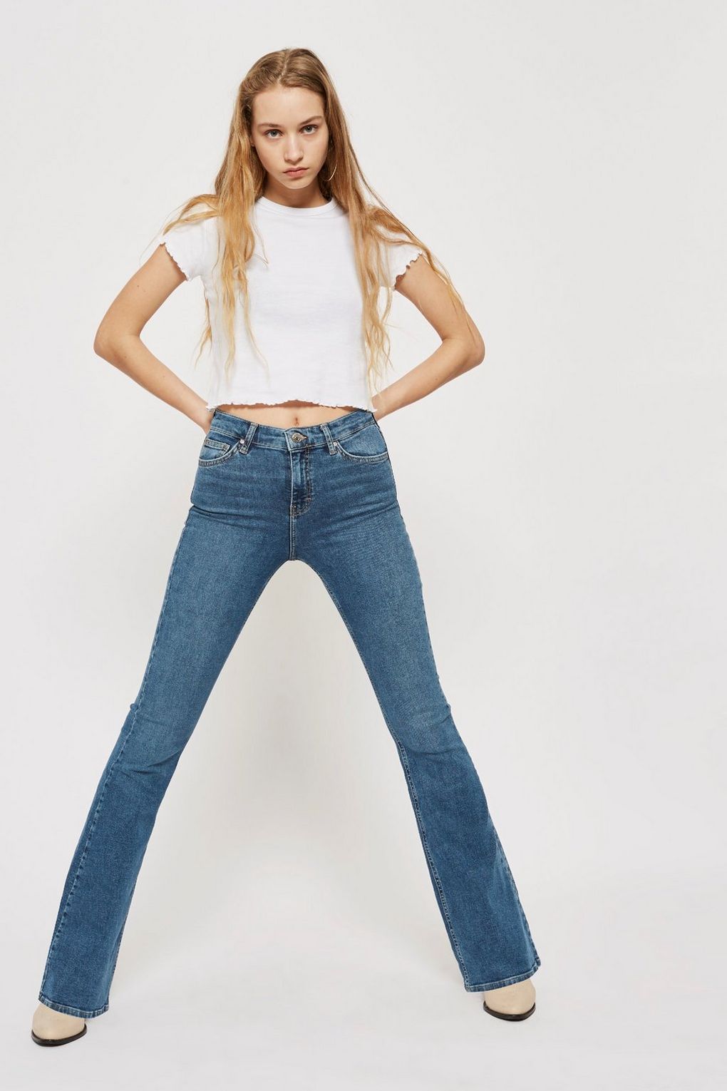 Utsvängda jeans mellanblå utsvängda jamiejeans - jeans - kläder - topshop usa WIIMYXR