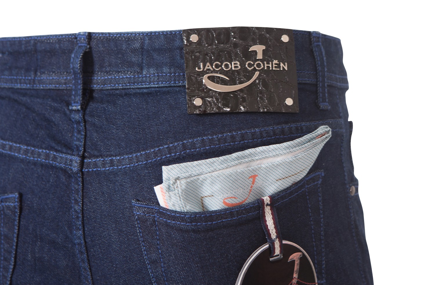 JACOB COHEN JEANS ... jacob cohen skräddarsydda j622 sterling silver pläterade jeans i mörkblå KBETZWI
