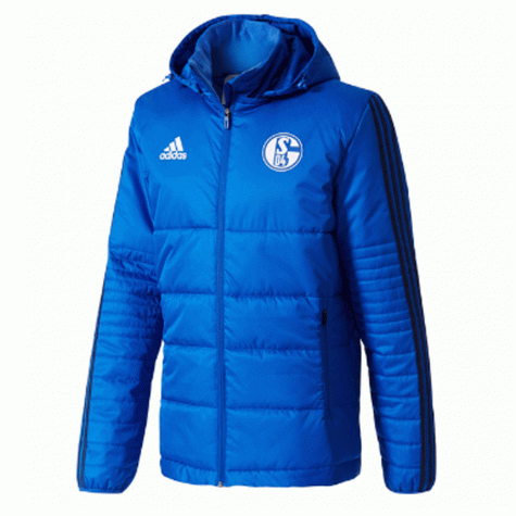 2017-2018 Schalke Adidas vinterjacka (blå) [BS4972] - Uksoccershop