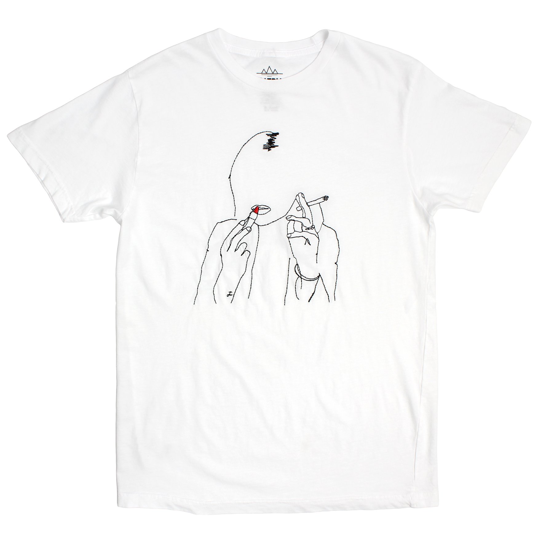 Broderade t-shirts kate broderade vit t-shirt från altru apparel NIMEFUO