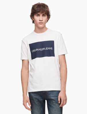 CALVIN KLEIN JEANS T-SHIRTS slim fit logoblock t-shirt WBLERBL