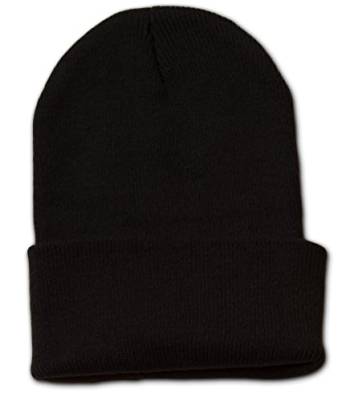 TOP HEADWEAR Long Cuff Beanie Cap, Black på Amazon Herrkläder