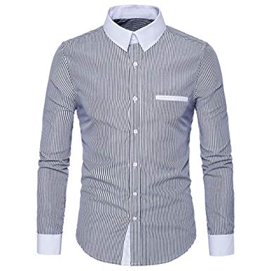 Affärskjortor wm u0026 mw affärsskjortor, herrslagströjor långärmad rand casual slimmad skjortklänning NNTIOZU