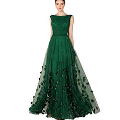 Formaldresses Smaragdgrön balklänning Högtidlig aftonklänning för kvinnor