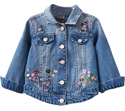 Amazon.com: EGELEXY Broderad jeansjacka för småbarn och flickor