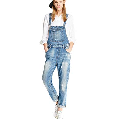 Amazon.com: Damkläder Blue Jeans Denim Overaller: Kläder