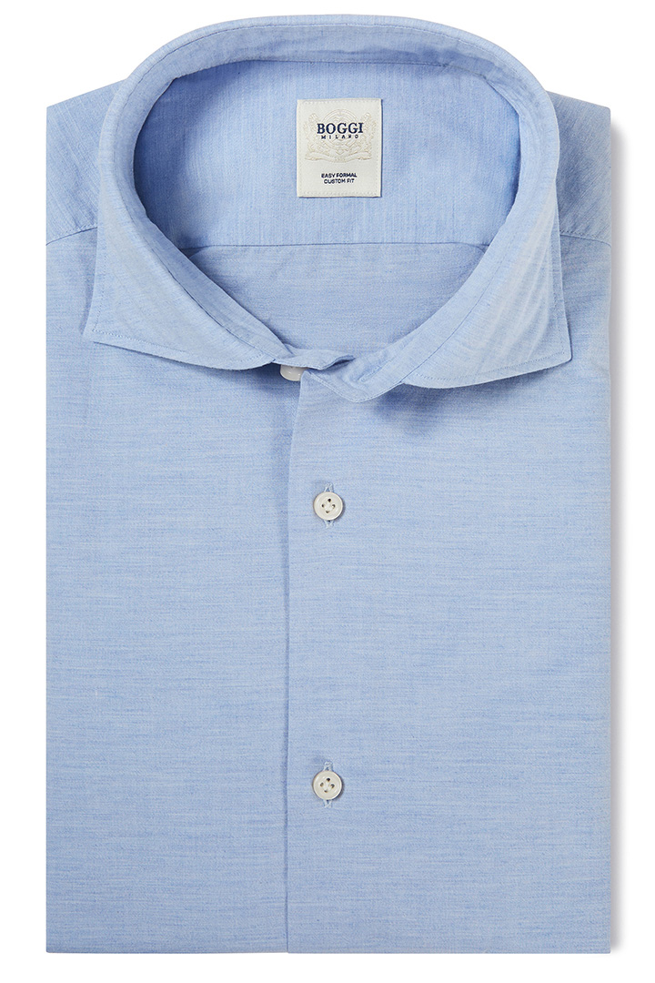 Kent Collar Shirt custom fit himmelsblå skjorta med kent krage, ljusblå, stor YAAIZDL