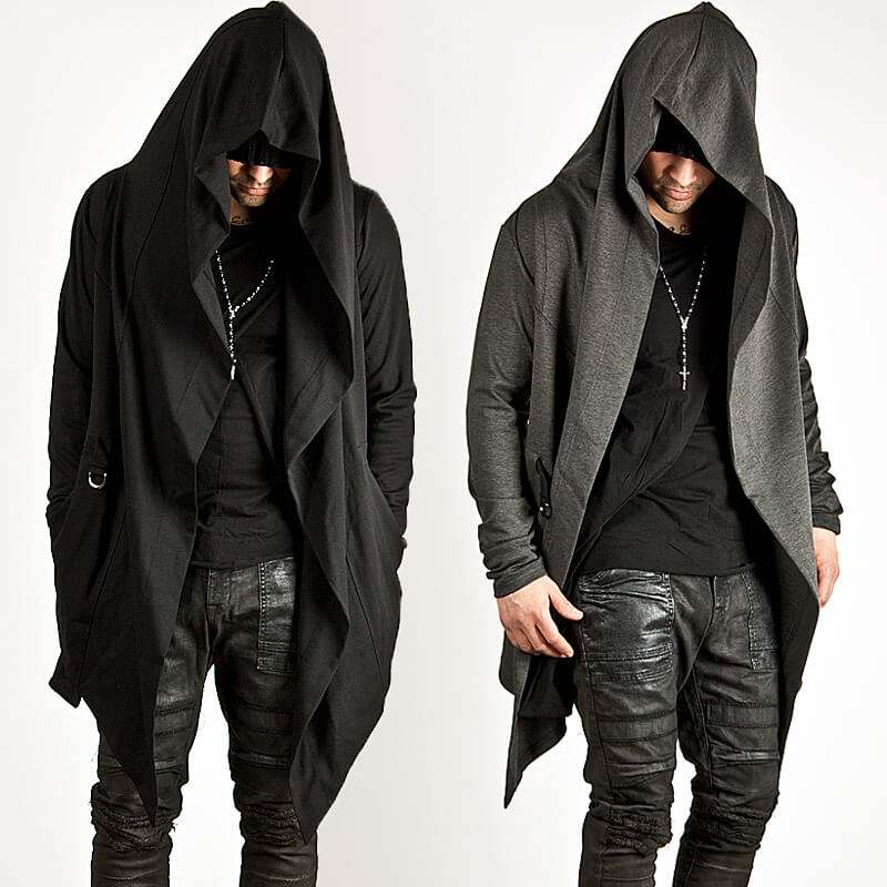 Avantgarde oslagbar stil Diabolic Hood Cape Cardigan - 69