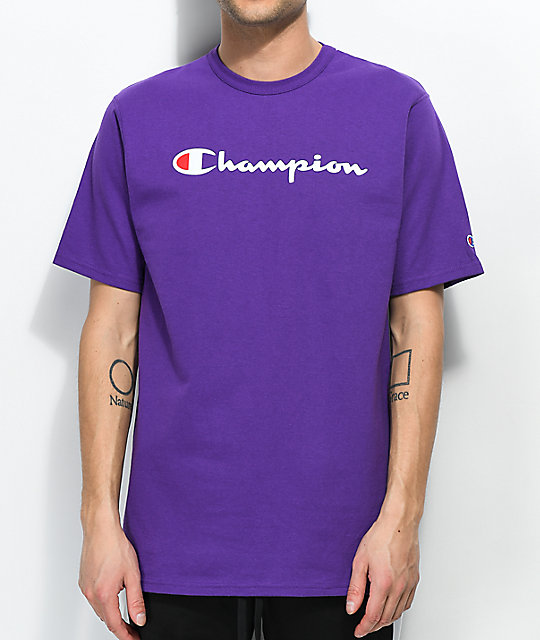 Champion Script lila T-shirt |  Zumiez