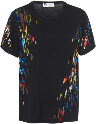 Paljettskjortor ... lanvin broderad paljett t-shirt WYAZUCU