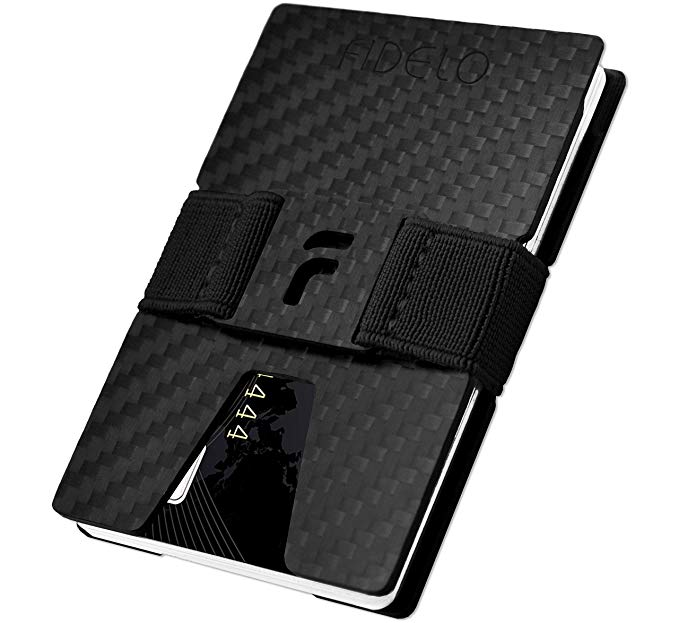 Amazon.com: FIDELO Carbon FIber Minimalist Wallet - Slim Plånbok för män