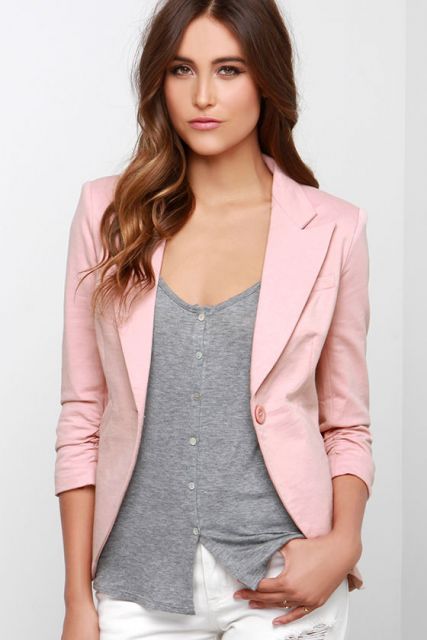 blazer rosa traditionell |  Stitch Fix Style 2019 |  Pinterest |  Kombis