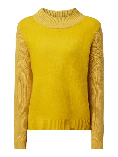 OPUS Pullover mit wechselndem Maschenbild in Gelb online kaufen