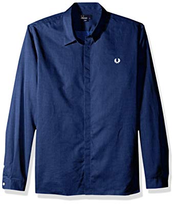 Amazon.com: Fred Perry Skjorta med dold knapp för män: Kläder