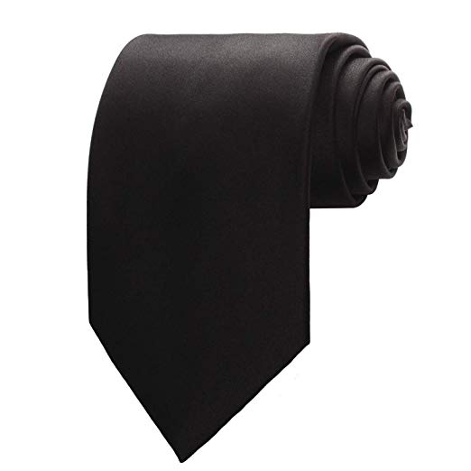 Svart Nya enfärgade svarta slipsar för män i Amazons herrkläderbutik