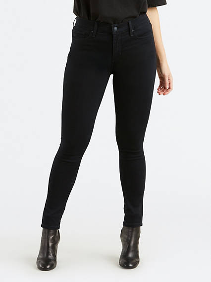 Svarta jeans för kvinnor - slitna, smala och hög midjade jeans |  Levi's® US