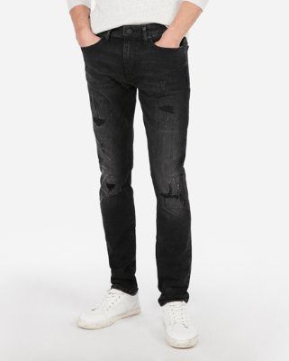 Skinny svarta hyperstretchjeans |  uttrycka