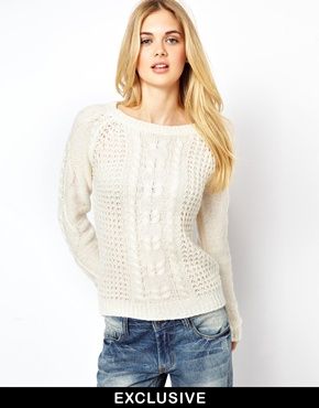 Vila Swirl Cable Knit Sweater |  Kläder: Kallt väder |  Ropa, Me gustas