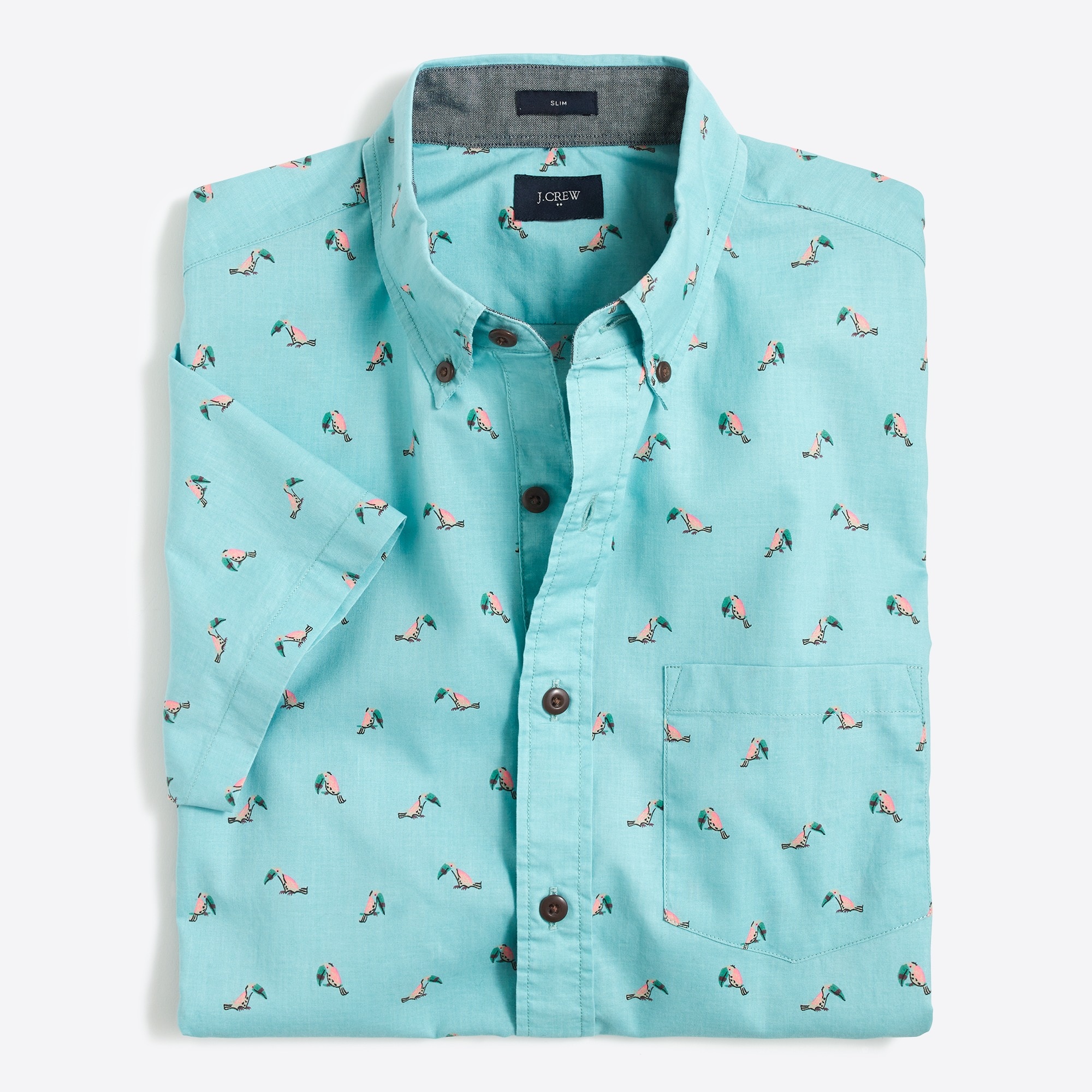 Smal kortärmad skjorta med tryck : FactoryMen Shirts |  Fabrik