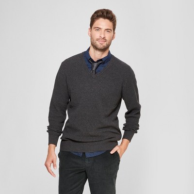 Standard Fit V-ringad tröja för män - Goodfellow & Co™ Medium Heather