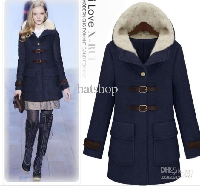 2019 Hot Sail Damrock Hooded Trench Coat Sexiga Vinterrockar Vind